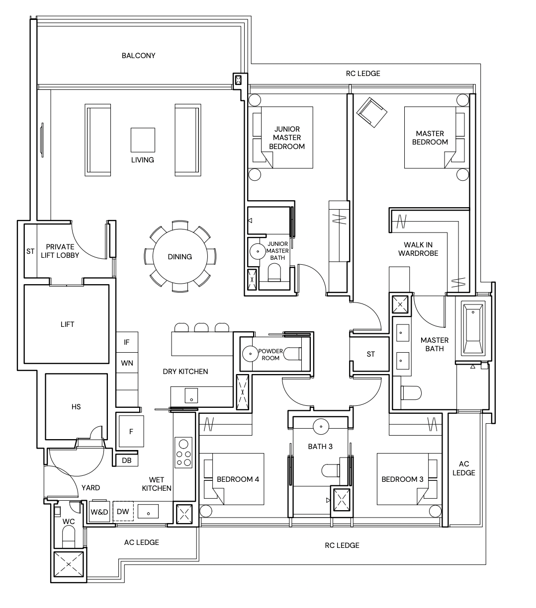 River Modern sample floor plan